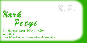 mark petyi business card