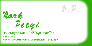 mark petyi business card